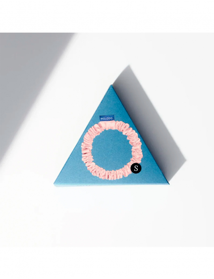 Картинка Шовоква резинка для волосся рожева