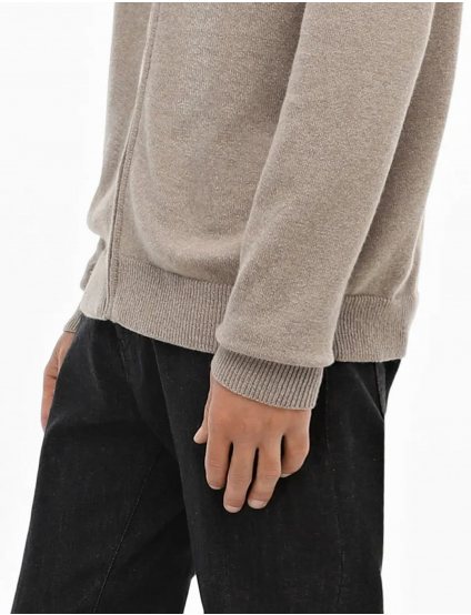 Картинка Чоловічий світло-сірий джемпер на блискавці з кашеміром