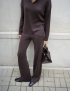 Картинка Жiночi трикотажні брюки шоколадні