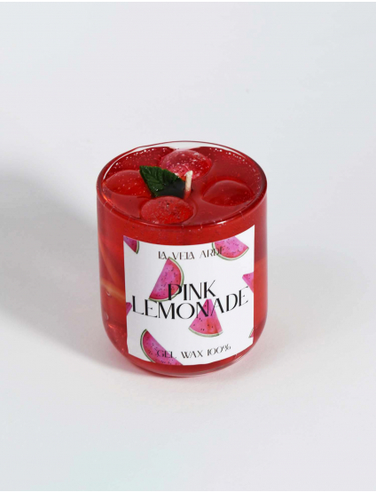 Картинка Свічка "PINK LEMONADE" з ароматом - лимонад з кавуна.