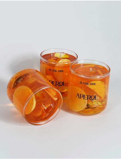 Картинка Свічка "APEROL" з ароматом справжнього коктейлю