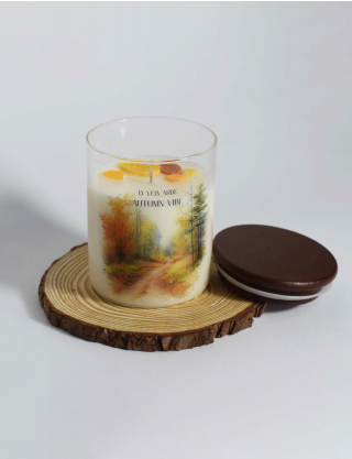 Свічка "AUTMN WIBE" з ароматом - опавше листя Картинка Свічка "AUTMN WIBE" з ароматом - опавше листя