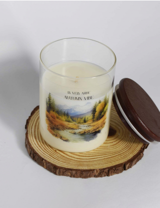 Свічка "AUTMN WIBE" з ароматом - ліси Аспену Картинка Свічка "AUTMN WIBE" з ароматом - ліси Аспену