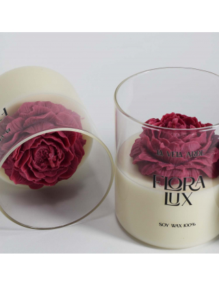 Картинка Свічка Flora Lux, з ароматом букету троянд