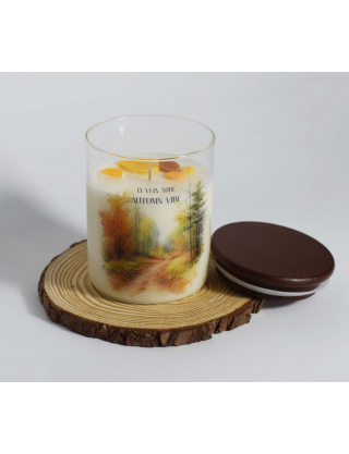 Картинка Свічка "AUTMN WIBE" з ароматом - опавше листя