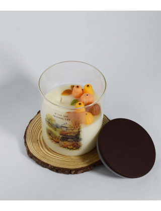 Картинка Свічка "AUTMN VIBE" з ароматом - гарбузово-ромовий пиріг