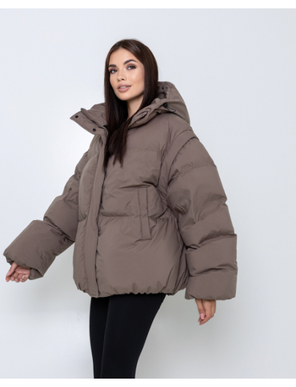 Картинка Пуховик світло-коричневий