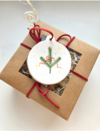 Картинка Новорічна керамічна прикраса [ГІЛОЧКА ЯЛИНКИ]