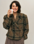 Картинка Двобортний жакет у клітинку з вовною
