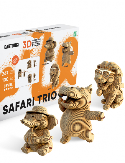 Картинка 3D-пазл SAFARI TRIO