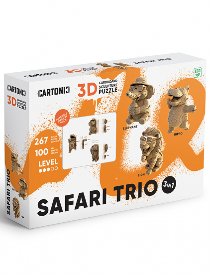 Картинка 3D-пазл SAFARI TRIO