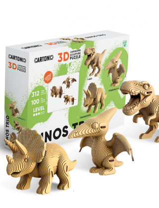 Картинка 3D-пазл DINOS TRIO 