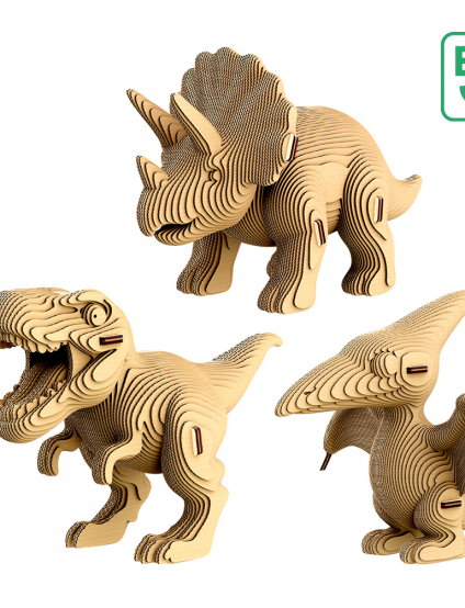 Картинка 3D-пазл DINOS TRIO 