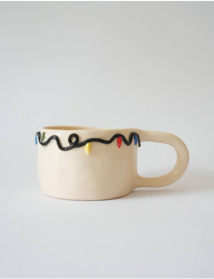 Картинка Керамічна чашка ручної роботи «Гірлянда»