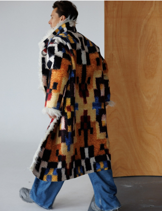 Картинка Кожух в принт традиційний Карпатський ліжник