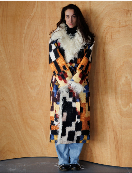 Картинка Кожух в принт традиційний Карпатський ліжник