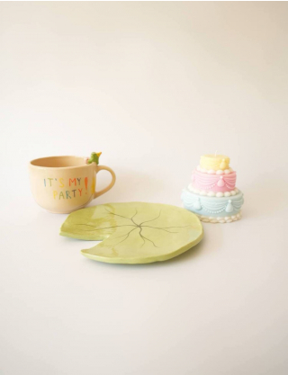 Картинка Набір " Жабка іменниця з тарілочкою і свічкою"