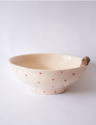 Картинка Керамічний салатник ручної роботи «Видри»