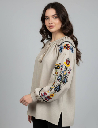 Картинка Вишиванка бежева