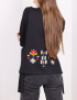 Картинка Комізелька чорна з вишивкою