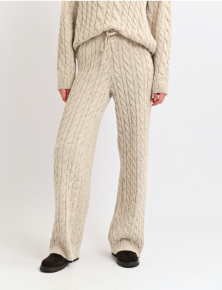 Картинка В’язані штани з об’ємним фактурним плетінням