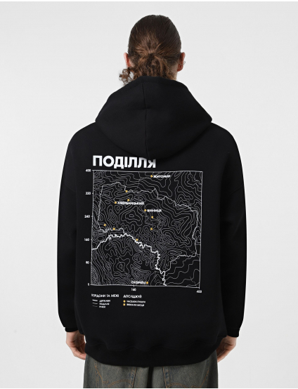Картинка Худі чорне Поді́лля