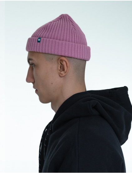 Картинка Базова рожева коротка шапка