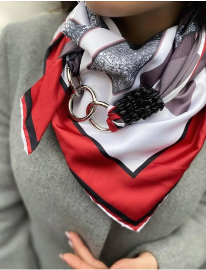 Картинка Дизайнерська шовкова хустка My Scarf «Червоне то любов»