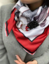 Картинка Дизайнерська шовкова хустка My Scarf «Червоне то любов»