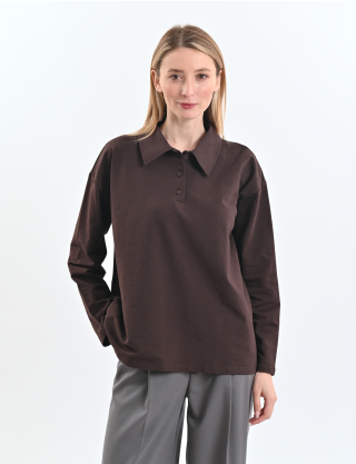 Картинка Світшот темно-коричневий