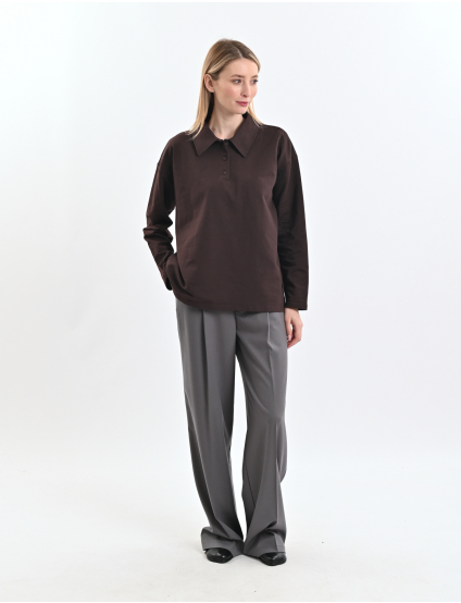 Картинка Світшот темно-коричневий