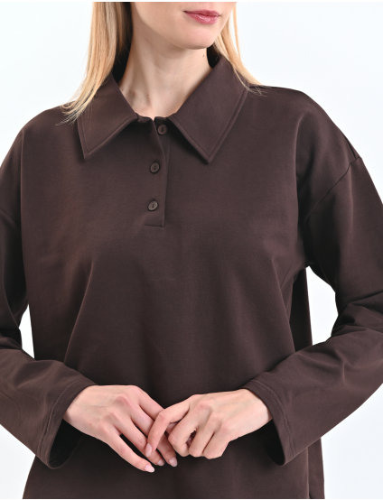 Картинка Світшот темно-коричневий