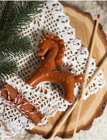 Картинка Свічка коник коричневий