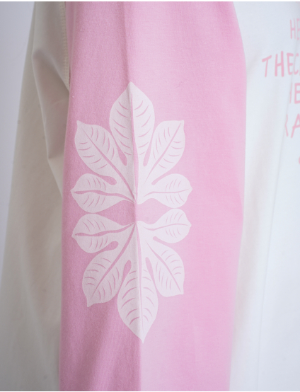 Картинка Лонгслів із реглан‑рукавами та контрастними принтами