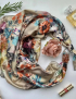 Картинка Дизайнерська шовкова хустка My Scarf "Золота зірка" 90 на 90 см