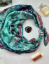 Картинка Дизайнерська шовкова хустка My Scarf "Яскраві мрії" 90 на 90 см