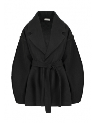 Пальто коротке чорне Картинка Пальто коротке чорне