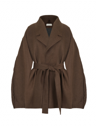 Пальто коротке коричневе Картинка Пальто коротке коричневе