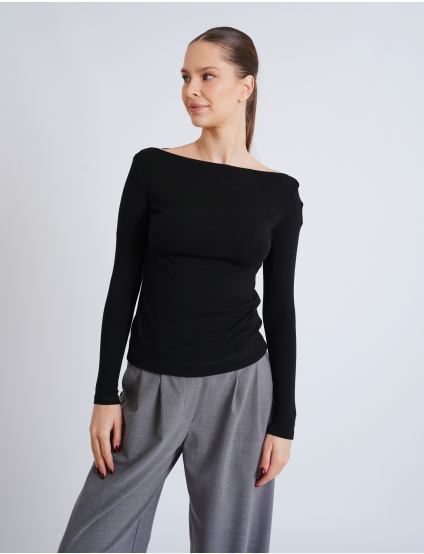 Картинка Лонгслів чорний