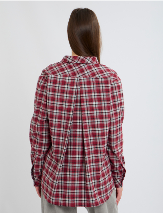 Картинка Сорочка в клітинку прямого силуету