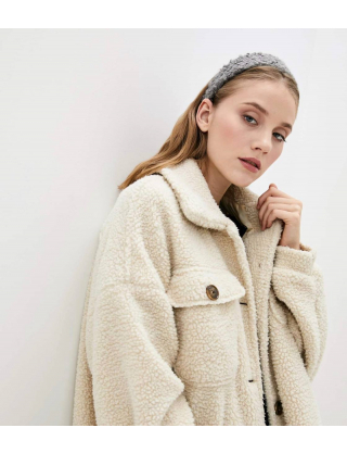 Картинка Стильний сірий обруч-обідок для волосся