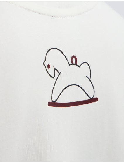 Картинка Лонгслів із лінійними ілюстраціями спереду та ззаду