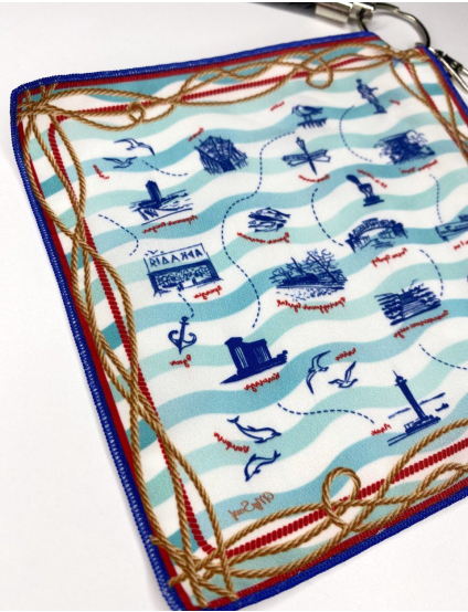 Картинка Дизайнерський брелок-хустка "Моя Одеса" з колекції "Міста України"