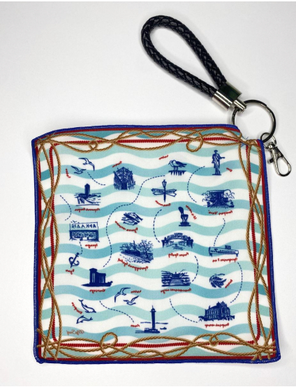 Картинка Дизайнерський брелок-хустка "Моя Одеса" з колекції "Міста України"