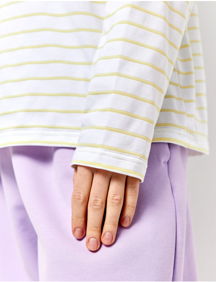 Картинка Лонгслів з вишивкою "Кримська цибулька" смугастий