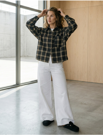 Картинка Сорочка oversize в клітинку