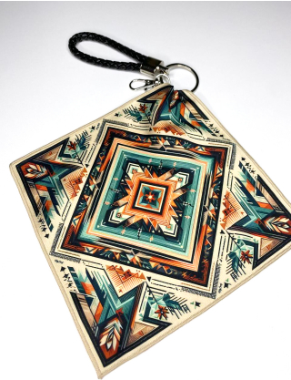 Картинка Дизайнерський брелок-хустка "Косівські візерунки" з патріотичної колекції "Україна"