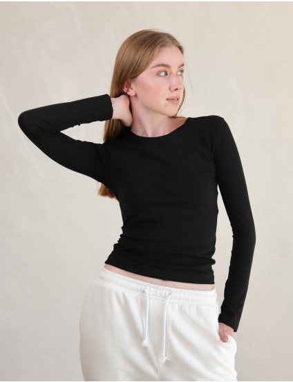 Картинка Лонгслів чорний