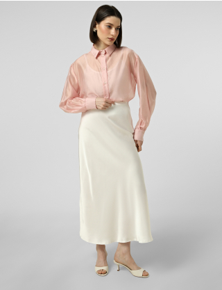 Ніжно‑рожева напівпрозора сорочка oversize Картинка Ніжно‑рожева напівпрозора сорочка oversize