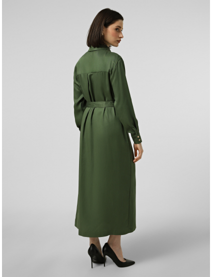 Картинка Сукня‑сорочка міді в оливковому відтінку
